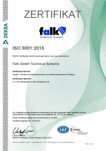 Falk GmbH Technical Systems ISO9001:2015